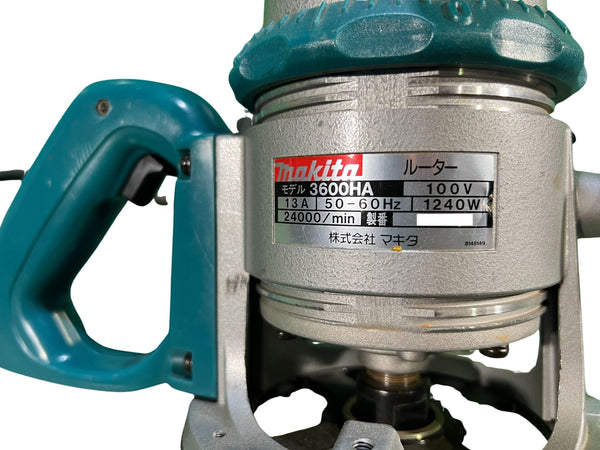 ☆中古品セット☆makita マキタ 100V ルーター モデル3600HA 階段定規KJ130 トリマ 穴あけ加工 木材加工 大工道具 電動工具124836 - 7
