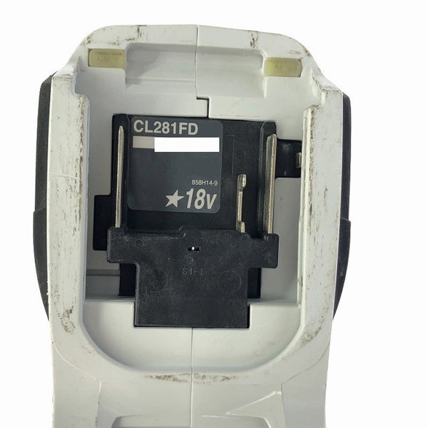 ☆中古品☆makita マキタ 18V 充電式クリーナー CL281FDZ 本体＋サイクロンアタッチメント＋パイプ＋ノズル付 コードレス 掃除機129216 - 9