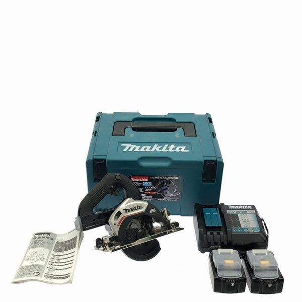 ☆極美品☆makita マキタ 18V 125mm 充電式マルノコ HS474DRGXB バッテリー2個(18V 6.0Ah)充電器 鮫肌 ケース付 丸のこ 丸鋸 112878 - 3