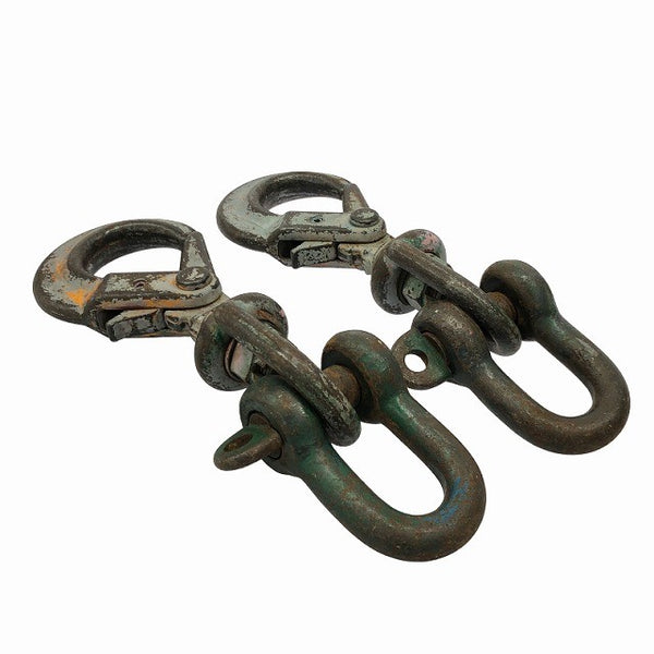 ☆中古品2個セット☆KITO キトー スイベルフック HK013A シャックル付 荷重1.25ton アイタイプ 吊りフック 吊り具 スリングフック131165 - 3