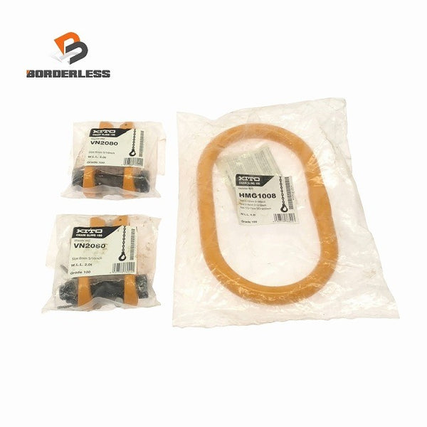 ☆未使用品 3点セット☆KITO キトー 5/16インチ 2.0t チェンスリング用 シャックル VN2080×2台 チェーンスリング HMG1008116910 - 1