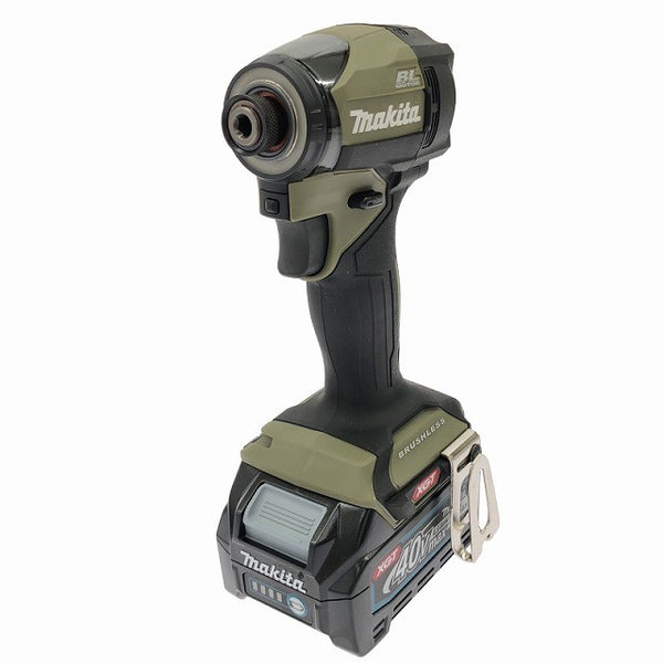 ☆未使用品☆ makita マキタ 40Vmax 充電式インパクトドライバ TD005GRDXO オリーブ バッテリー2個(2.5Ah)充電器+ケース133118 - 4