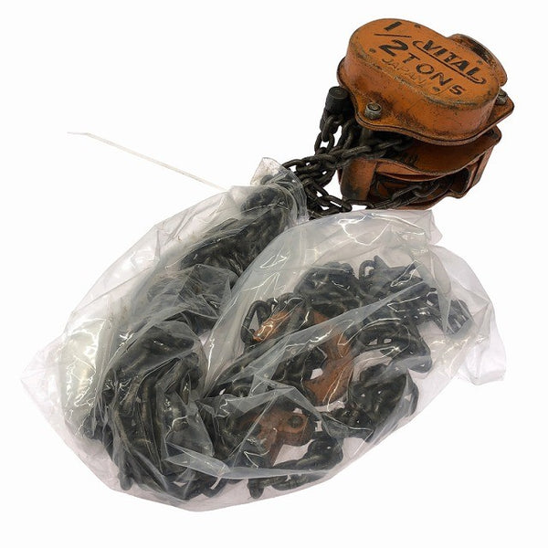 ☆中古品☆VITAL バイタル チェーンブロック 1/2TON 500kg 揚程2.5m 荷揚げ ハンドツール132274 - 4