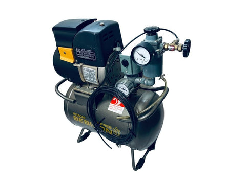 ☆中古品☆ HITACHI 日立 100V 常圧エアコンプレッサー スーパーオイルフリーベビコン 0.2LE-8SB  50/60Hz共用133607 - 0