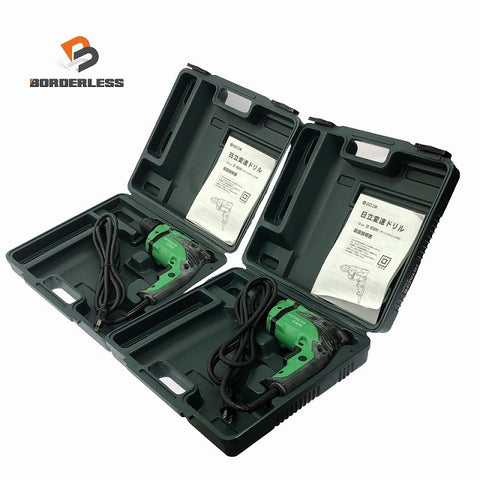 ☆極美品2点セット☆HITACHI 日立工機 100V 10mm 変速ドリル D10VH×2 キーレスチャック付 電動工具122431