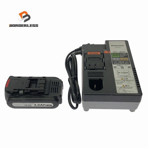 ☆中古品セット☆Panasonic パナソニック 14.4V 純正リチウムイオンバッテリー EZ9L41(3.1Ah)+スライド式急速充電器 EZ0L80119215
