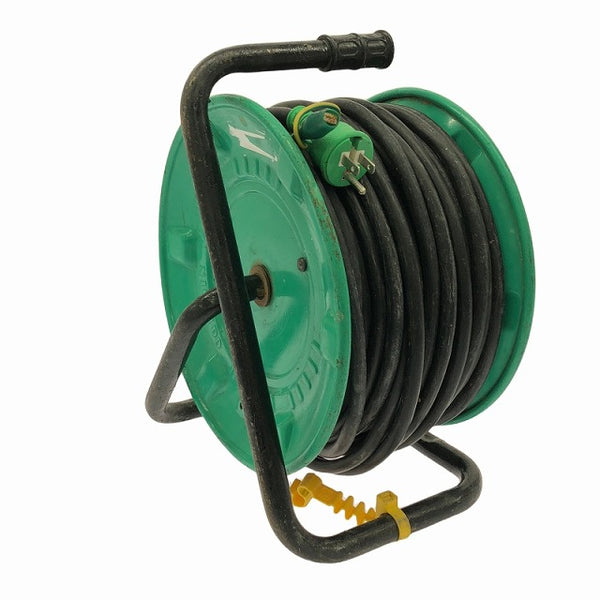 ☆比較的綺麗です☆NICHIDO 日動工業 100V 屋外型電工ドラム 型番不明×1 漏電ブレーカー付 コードリール - 5