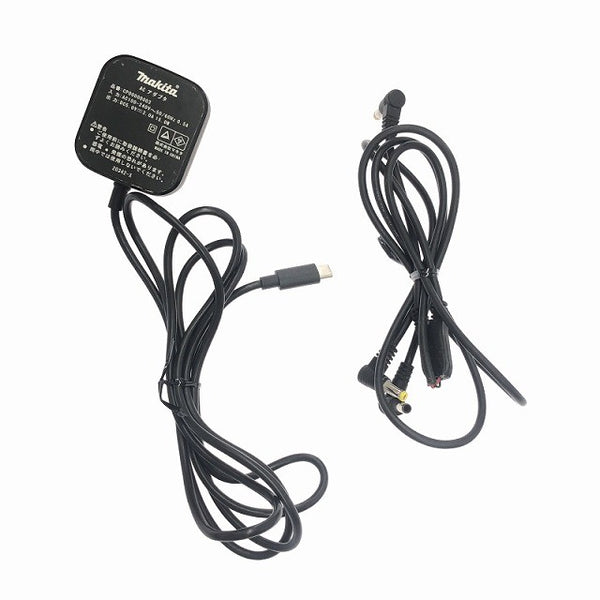 ☆中古品セット☆makita マキタ 3.6V リチウムイオン薄型バッテリー2個 BL1055B ファン＋ACアダプタ＋ファンケーブル付135777 - 10