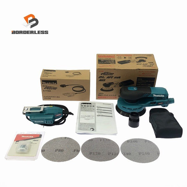 ☆未使用品 3点セット☆makita マキタ 充電式ランダムオービットサンダ BO001CGZ バッテリアダプタ ワイヤレスユニット付き127729 - 1