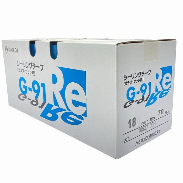 ☆未使用5ケースセット☆KAMOI カモ井加工紙 シーリングテープ G-91Re 18mm×18m 70巻 ガラス・サッシ用130532 - 4