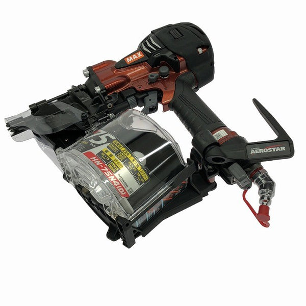 ☆未使用品☆ MAX マックス 75mm 高圧釘打機スーパーネイラ HN-75N4(D)-R AEROSTAR/エアロスター マイスターレッド135088 - 4