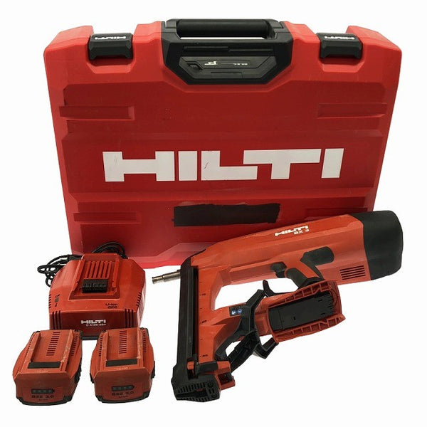 ☆中古品 HILTI ヒルティ 21.6V 充電式鋲打ち機 BX3-L バッテリ2個(3.0Ah)充電器 ケース 鋲打機 コンクリートネイラー ピン打機136089 - 3