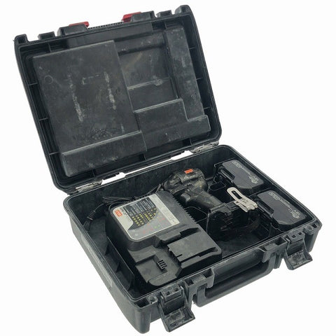 ☆中古品☆MAX マックス 18V 充電式ブラシレスインパクトドライバ PJ-ID152 バッテリ2個(18V 5.0Ah) 充電器 ビット付き116887 - 0