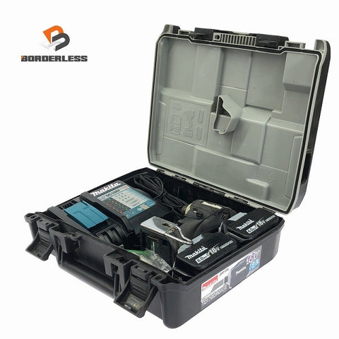 ☆中古品☆makita マキタ 18V 充電式インパクトドライバー TD172DRGXB バッテリー2個(18V 6.0Ah)充電器 ケース付き コードレス116949