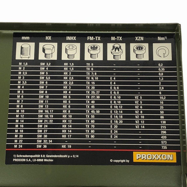 ☆極美品32点セット☆ PROXXON プロクソン ソケットスパナセット TX 1/4"+1/2" INDUSTRIAL129234 - 8