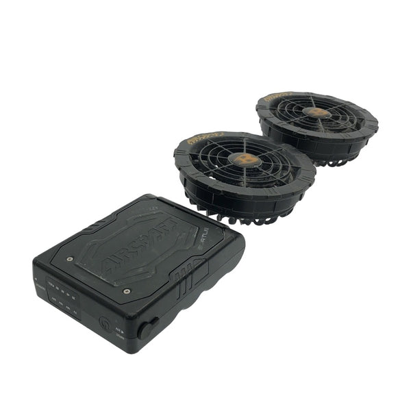 ☆中古品☆BURTLE バートル 22V エアークラフト専用バッテリー AC08 黒 ファンユニット AC08-2 マットブラック 空調作業服用118381 - 2