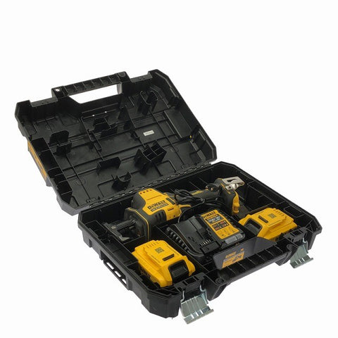 ☆中古品☆DEWALT デウォルト 18V コンパクトレシプロソー DCF887M2 バッテリ2個(5.0Ah) 充電器 ケース付 充電式 コードレス129035 - 0