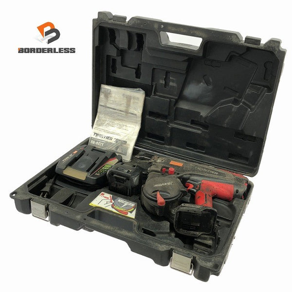 ☆中古品☆ MAX マックス 14.4V 鉄筋拘束機 RB-440T バッテリー1個(14.4V4.0Ah) 充電器 ケース ツインタイア リバータイア137345 - 1