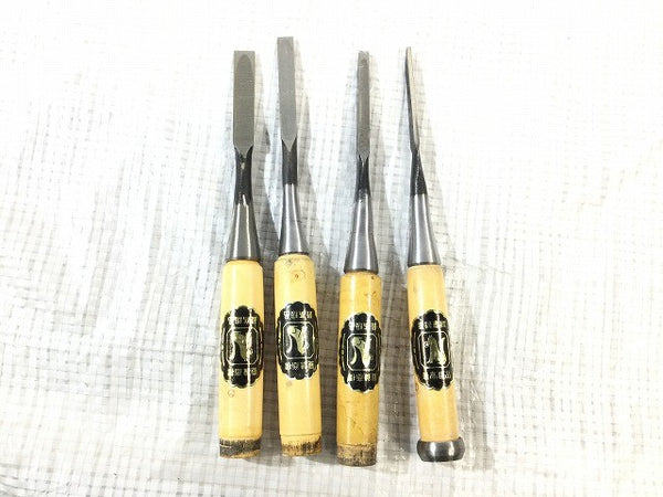 ☆未使用品☆狐 キツネ 追入10本組 鑿 グミ柄 組鑿 のみ ノミ 大工道具 宮大工133798 - 8