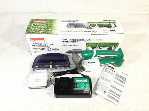 ☆未使用品☆makita マキタ 14.4V 260mm 充電式ミニ生垣バリカン MUH265DSA バッテリ1個(14.4V 2.0Ah)充電器付 ヘッジトリマー 剪定 - 0