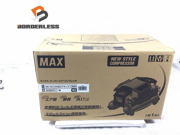 ☆未使用品☆MAX マックス 100V 11L 常圧/高圧 エアコンプレッサー AK-HL1310E2 AK96473 黒/ブラック エアーコンプレッサー123610 - 1