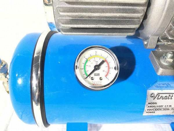 ☆比較的綺麗☆TASCO タスコ BRICOLAIR 100V オイルレス エアコンプレッサー L-7107-MA ホース＋ガン複数付 ミニコンプレッサー130004 - 8