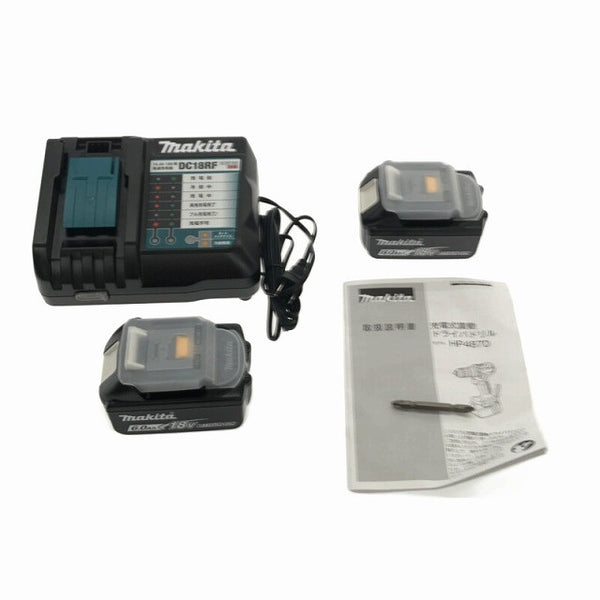 ☆未使用品☆ makita マキタ 18V 充電式震動ドライバドリル HP487DRGX バッテリ2個(18V 6.0Ah) 充電器 ケース付き130639 - 10