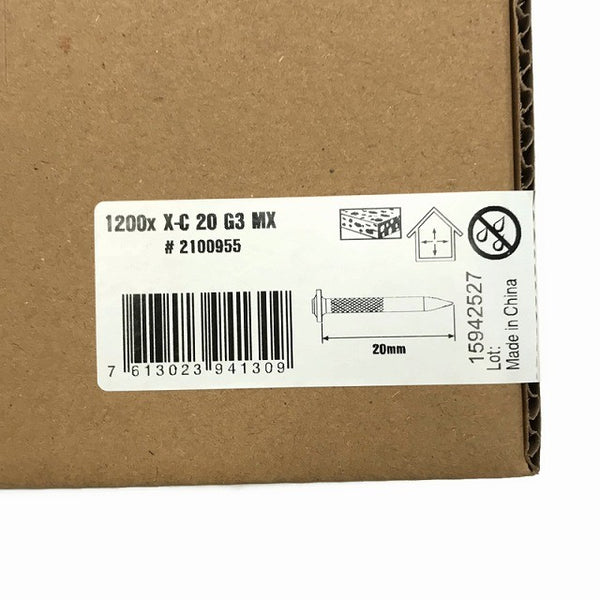 ☆未使用品5セット☆HILTI ヒルティ GX3/120用 20mm ガスピン X-C 20 G3 MX(1200本) コンクリートネイラ用ピン ガスネイラ136545 - 10