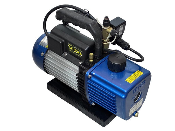 ☆中古品☆TASCO タスコ 100V オイル逆流防止弁付 高性能ツーステージ 真空ポンプ TA150XA 4ポールモーター コード式126861 - 2