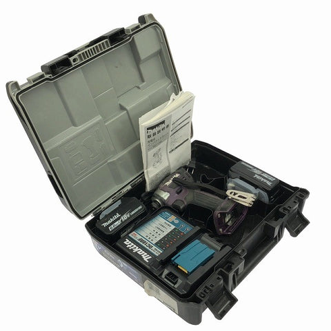 ☆比較的綺麗です☆makita マキタ 18V 充電式インパクトドライバ TD173DGXAP バッテリー2個(18V 6.0Ah) 充電器付き123463 - 0