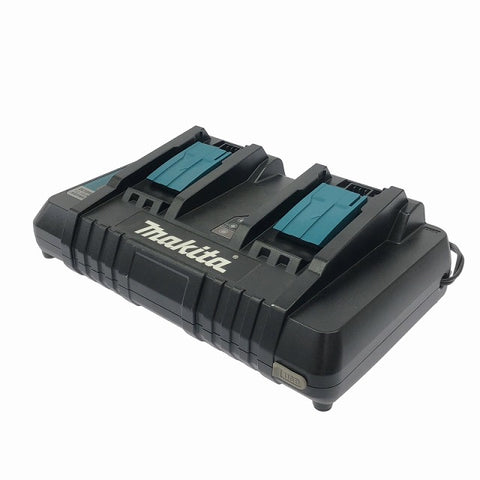 ☆比較的綺麗☆makita マキタ 14.4V/18V用 2口急速充電器 DC18RD バッテリー2個(18V 6.0Ah) 二口急速充電器 二口充電器 114365 - 0