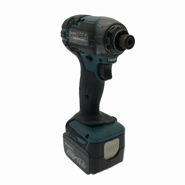 ☆中古品☆makita マキタ 14.4V 充電式インパクトドライバ TD138DRFX 青/ブルー バッテリー2個(14.4V 3.0Ah) 充電器 ケース付 - 5