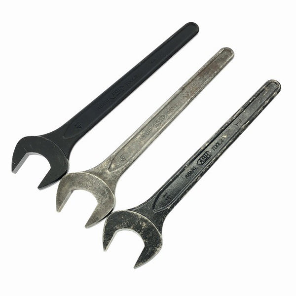 ☆中古品14本セット☆ASH ASAHI アサヒ 旭金属 片口スパナ6本 36～41mm 両口スパナ8本 16-18mm～27-30mm ハンドツール123689 - 6