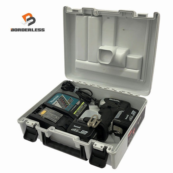 ☆比較的綺麗☆makita マキタ 14.4V 充電式インパクトドライバ TD134DMX2B バッテリ2個(14.4V4.0Ah) 充電器付 締付け 電動工具134911 - 1