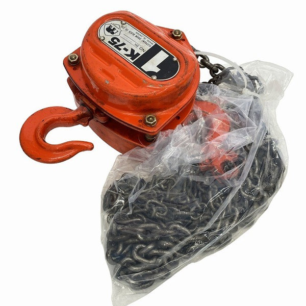 ☆中古品☆ ELEPHANT 象印 エレファント チェーンブロック K-75 揚程2.5m 1ton/1トン/1000kg ホイスト 玉掛け 吊り 運搬 荷揚げ 116065 - 4