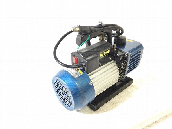 ☆中古品☆TASCO タスコ オイル逆流防止弁付高性能ツーステージ 真空ポンプ TA150XB ゲージマニホールド TA140GB/TA141GB 付き133735 - 5