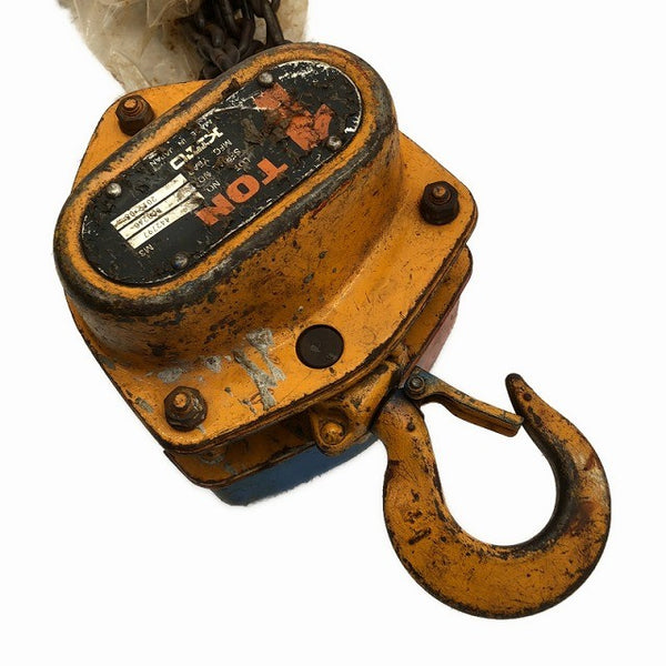 ☆中古品2個セット☆KITO キトー チェーンブロック M3形 CB010 荷重1.0ton/1ton 揚程2.5m 手動式 チェンブロック 吊り具 荷揚げ136495 - 3