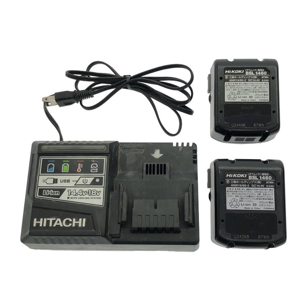 ☆中古品☆HITACHI 日立工機 14.4V コードレスインパクトレンチ WR14DBAL2 バッテリ2個(14.4V6.0Ah) 充電器付 充電式118259 - 10