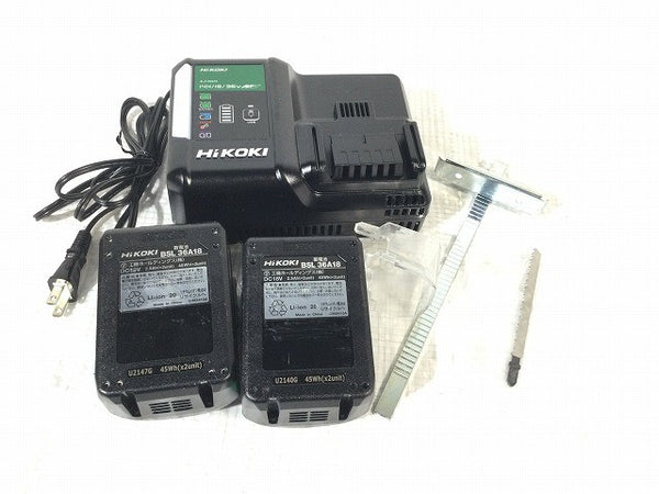 ☆中古品☆HiKOKI ハイコーキ 36V 135mm コードレスジグソー CJ36DA バッテリ2個(36V 2.5AH) 充電器 ケース付 切断 木材加工129017 - 10