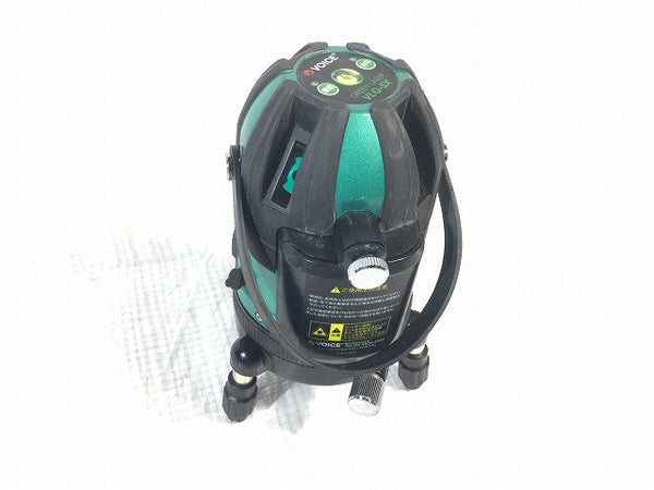 ☆中古品☆ VOICE ヴォイス 5ライン グリーンレーザー 墨出し器 VLG-5X ゴーグル 充電器 ケース付 矩十字 横 測定器 光学測定器120309 - 6