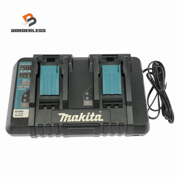 ☆中古品☆makita マキタ 7.2V-18V 2口急速充電器 DC18RD リチウムイオンバッテリー用 電動工具用 2口充電器 二口急速充電器133294 - 1