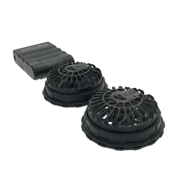 ☆中古品☆BURTLE バートル 22V エアークラフト専用バッテリー AC08 黒 ファンユニット AC08-2 マットブラック 空調作業服用118381 - 5