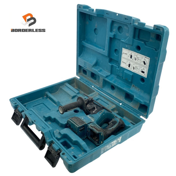 ☆中古品☆makita マキタ 18V 24mm 充電式ハンマドリル HR244D 本体＋ケース付 コードレス ハンマードリル 穴あけ 穿孔118458 - 1
