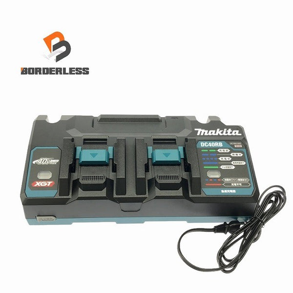 ☆未使用品☆makita マキタ 40Vmax 2口急速充電器 DC40RB 箱なし 蓄電池 リチウムイオンバッテリ134623 - 1