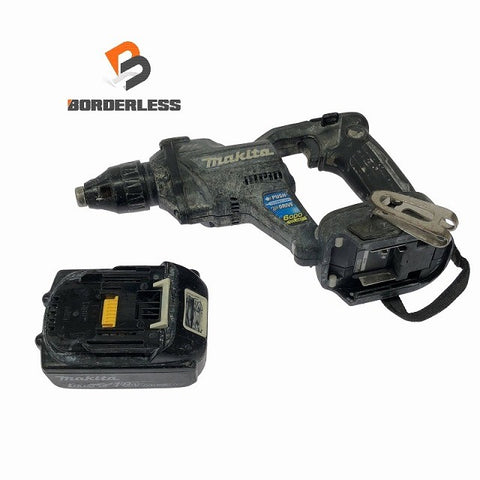 ☆中古品☆makita マキタ 18V 充電式スクリュードライバー FS600D 黒 バッテリー(18V 6.0Ah)付き コードレス ボード用ドライバー 116616