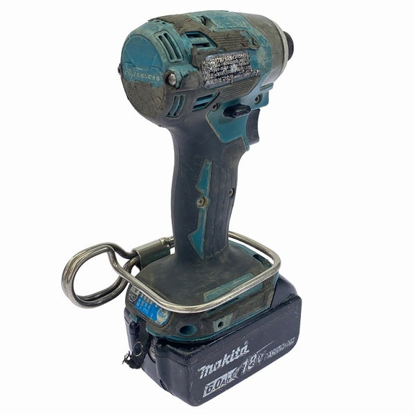 ☆比較的綺麗☆makita マキタ 18V 充電式インパクトドライバ TD173DRGX 青/ブルー バッテリー2個(18V 6.0Ah) 充電器 ケース付 - 6
