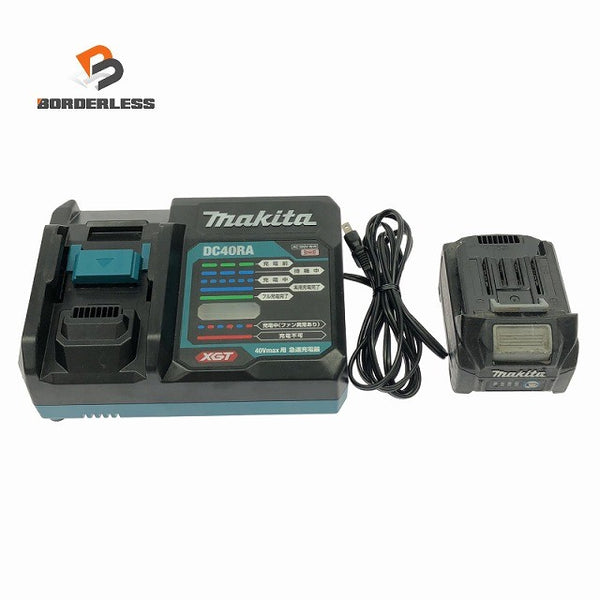 ☆比較的綺麗です☆makita マキタ 40Vmax 純正リチウムイオンバッテリー BL4025 充電器 DC40RA 合計2点セット132650 - 1
