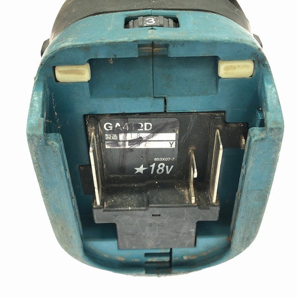 ☆中古品☆makita マキタ 18V 100mm 充電式ディスクグラインダ GA412D 本体のみ 研磨機 研削 切削 コードレス133739 - 7