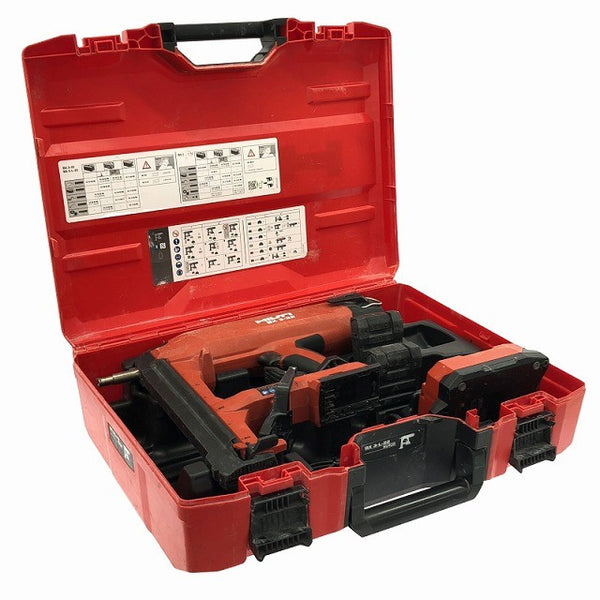 ☆中古品 HILTI ヒルティ 21.6V 充電式鋲打ち機 BX3-L-22 バッテリ2個(2.5Ah) 充電器 ケース 鋲打機 コンクリートネイラー ピン打機133999 - 2