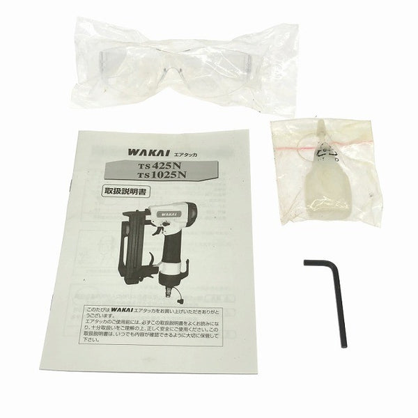 ☆中古品☆WAKAI ワカイ 若井産業 常圧/一般圧 エアタッカー TS425N ゴーグル ケース付 幅4mm 長さ10～25mm エアーツール - 10